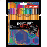 stabilo 6 x  Fineliner point 88 Etui Arty VE=18 Farben