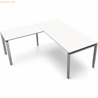 Kerkmann Hoekbureau Beta 180cm wit hoogte verstelbaar