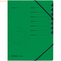 herlitz Ordnungsmappe A4 Colorspan-Karton 7 Fächer grün