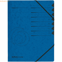 herlitz Ordnungsmappe A4 Colorspan-Karton 7 Fächer blau