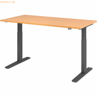 Hjh OFFICE PRO Xmka 16 G | 160x80 | elektrisch in hoogte verstelbaar, Melamine-gecoate spaanplaat, Mehrfarbig