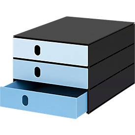 Schubladenbox Styro Styroval Pro Color Flow, für Formate bis C4, 3 oder 5 geschlossene Schübe, div. Farben mit Farbverlauf