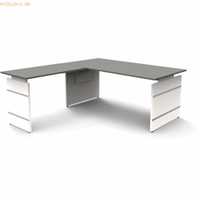 Kerkmann Bureau - Form4 - B1600 x D800 x H 680-760mm en verlenging B1000mm