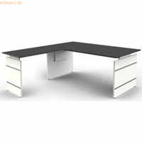 Kerkmann Bureau - Form4 - B1800 x D800 x H 680-760mm en verlenging B1000mm