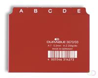 durable Leitregister A-Z A7quer PP 25-teilig rot