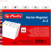 herlitz Leitregister A-Z A6quer PP 25-teilig weiß