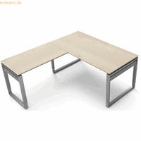 Kerkmann Hoekbureau Workspace 160cm blank hoogte verstelbaar