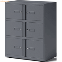 bisley Schrank Office Lodge Essentials 6 Türen BxTxH 80x47x101,5cm ant