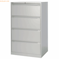 bisley Hängeregistraturschrank 4 Schübe 2-bahnig l.grau