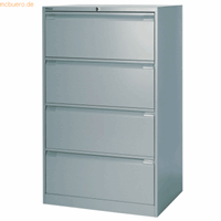 bisley Hängeregistraturschrank 4 Schübe 2-bahnig silber