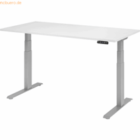 Hammerbacher Zit-sta-bureau VXDKB16/W/S Wit 1600 x 800 mm