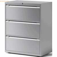 bisley Schubladenschrank Essentials 3 Schubladen silber