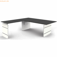 Kerkmann Bureau - Form4 - B1600 x D2000 x H 680-760mm en verlenging B1200mm