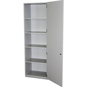 EUROKRAFTpro Vleugeldeurkast, h x b x d = 1864 x 615 x 440 mm, 4 legborden, lichtgrijs RAL 7035, met 1 vleugeldeur