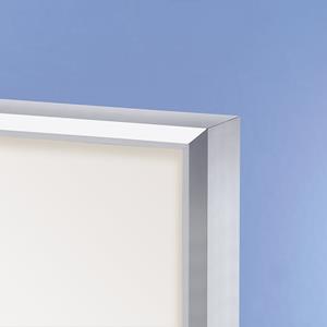 EUROKRAFTpro Vitrinekast, aluminium frame, vleugeldeuren, capaciteit 12 A4-bladen, h x b x d = 970 x 910 x 50 mm, frame met rechte hoeken