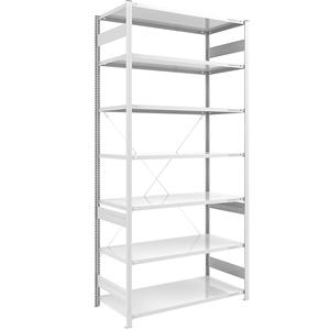EUROKRAFTpro Grootvak-inhaakstelling, lichtgrijs RAL 7035, stellinghoogte 3000 mm, veldlast 1700 kg, lichte constructie, basisstelling, breedte x diepte = 1300 x 800 mm