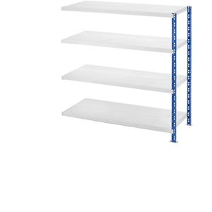 EUROKRAFTbasic Großfach-Steckregal mit Stahlblechböden Tiefe 700 mm Anbauregal, HxB 1508 x 1525 mm