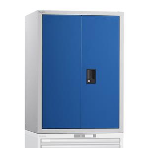 Lista Aufsatzschrank mit Flügeltüren mit Vollblechtüren HxBxT 1000 x 717 x 725 mm, enzianblau