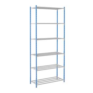 Inhaakstelling, met buizenetages, h x b x d = 2496 x 1270 x 600 mm, basisstelling