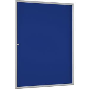 Vitrinekast BASIC, voor 16 x A4, gentiaanblauw