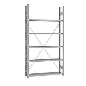 EUROKRAFTpro Legbord inhaakstelling, verzinkt, stellinghoogte 2350 mm, legbordbreedte 1215 mm, basisstelling, legborddiepte 350 mm