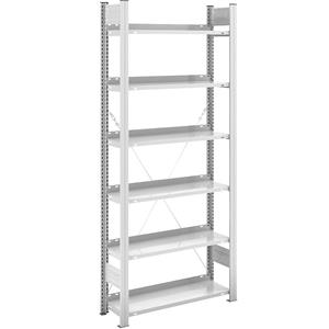 hofe Dossier-inhaakstelling, RAL 7035, stellinghoogte 2000 mm, enkelzijdig, basisstelling, b x d = 750 x 300 mm