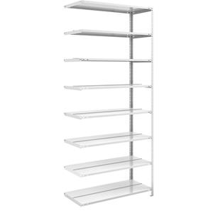 hofe Dossier-schroefstelling, lichtgrijs RAL 7035, stellinghoogte 2550 mm, dubbelzijdig, aanbouwstelling, breedte x diepte = 1000 x 600 mm