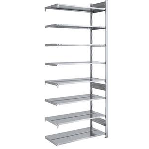 hofe Dossier-inhaakstelling, verzinkt, stellinghoogte 2700 mm, dubbelzijdig, aanbouwstelling, b x d = 1000 x 600 mm