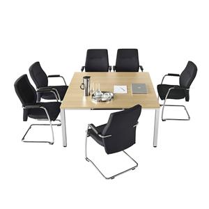 Conferentietafel, vierkant, h x b x d = 720 x 1400 x 1400 mm, ahornhoutdecor