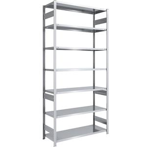 EUROKRAFTpro Magazijn inhaakstelling, verzinkt, h x b = 3000 x 1300 mm, met 7 stalen legborden, basisstelling, vakdraagvermogen 190 kg, diepte 600 mm