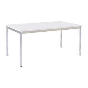 EUROKRAFTbasic Universele tafel, rechthoekig, b x h = 1400 x 740 mm, diepte 800 mm, blad lichtgrijs, frame verchroomd