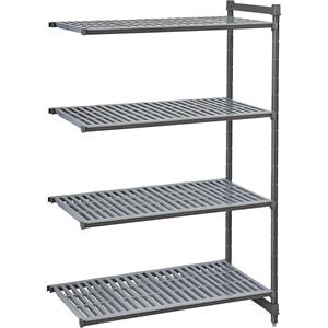 Kunststof inhaakstellingsysteem, legbord b x d = 990 x 610 mm, aanbouwstelling, breedte 1030 mm, legbord met sleuven