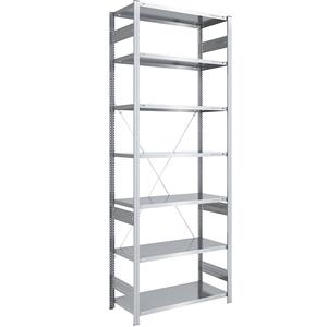 EUROKRAFTpro Magazijn inhaakstelling, verzinkt, middelzware constructie, stellinghoogte 3000 mm, basisstelling, breedte x diepte = 1000 x 600 mm