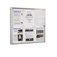 EUROKRAFTpro Info-Schaukasten für innen Metallrückwand 6 DIN A4-Blätter, HxB 655 x 711 mm