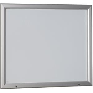 EUROKRAFTpro Vitrinekast, aluminium frame, voor binnen- en buitentoepassing, met horizontale draaideur, uitwendige b x h = 1025 x 1067 mm, capaciteit 12 A4-vellen