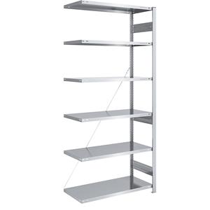 EUROKRAFTpro Magazijn inhaakstelling, verzinkt, middelzware constructie, stellinghoogte 2500 mm, aanbouwstelling, breedte x diepte = 1000 x 600 mm