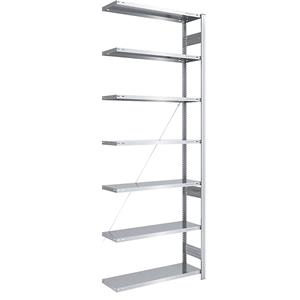 EUROKRAFTpro Magazijn inhaakstelling, verzinkt, middelzware constructie, stellinghoogte 3000 mm, aanbouwstelling, breedte x diepte = 1000 x 400 mm