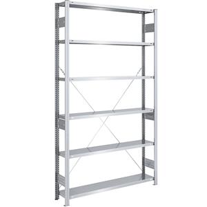 hofe Grootvak-inhaakstelling, hoogte 2500 mm, basisstelling, vakdraagvermogen 200 kg, verzinkt