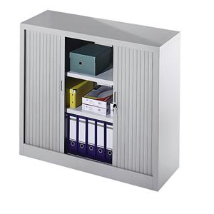 Roldeurkast, h x b x d = 1070 x 1200 x 450 mm, 2 legborden