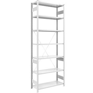 EUROKRAFTpro Magazijn inhaakstelling, lichtgrijs RAL 7035, lichte constructie, stellinghoogte 3000 mm, basisstelling, breedte x diepte = 1000 x 500 mm