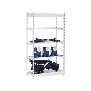 hofe Robuuste inhaakstelling, enkelzijdig, stellinghoogte 2000 mm, lichtgrijs / verzinkt, legbordbreedte 1025 mm, basisstelling, breedte x diepte = 1025 x 600 mm