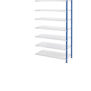 EUROKRAFTbasic Großfach-Steckregal mit Stahlblechböden Tiefe 600 mm Grundregal, HxB 2522 x 1550 mm