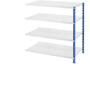 EUROKRAFTbasic Großfach-Steckregal mit Stahlblechböden Tiefe 800 mm Anbauregal, HxB 1508 x 1525 mm