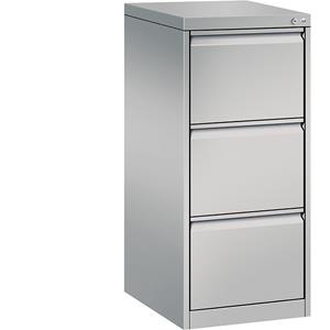 C+P Kaartsysteemkast ACURADO, 1 rij, 3 laden, blank aluminiumkleurig