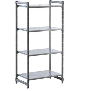 Kunststof inhaakstellingsysteem, legbord b x d = 835 x 540 mm, basisstelling, breedte 915 mm, legbord glad