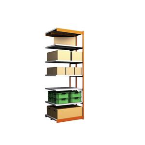 hofe Robuuste inhaakstelling, dubbelzijdig, stellinghoogte 3000 mm, oranje / verzinkt, legbordbreedte 1025 mm, aanbouwstelling, breedte x diepte = 1025 x 400 mm