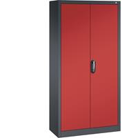 C+P ACURADO universele kast, b x d = 930 x 400 mm, zwartgrijs/vuurrood