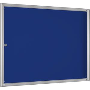 Vitrinekast BASIC, voor 8 x A4, gentiaanblauw