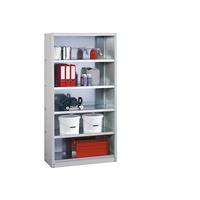 EUROKRAFTpro Steckregal-System, Regalhöhe 1990 mm 5 Fächer, BxT 1000 x 300 mm Anbauregal, enzianblau RAL 5010