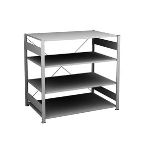 hofe Lage inhaakstelling, verzinkt, hoogte 1200 mm, 4 legborden, basisstelling, legborddiepte 800 mm, vakdraagvermogen 190 kg